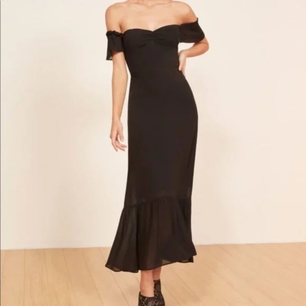 NEW Reformation Butterfly Dress in Black - size 2